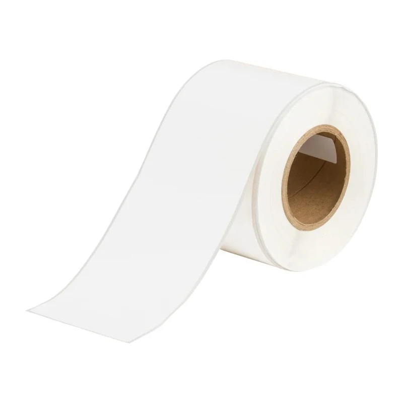 Brady White Label Roll 101.6 mm Width Polyester Labels Aggressive Adhesive UL Compliant J40C-4000-2475