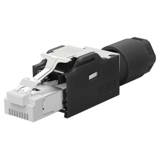 TE Connectivity Cat6a Shielded Industrial RJ45 Male Connector, Cable Mount, Shielded Straight 1 Port 8 Way RJ45 