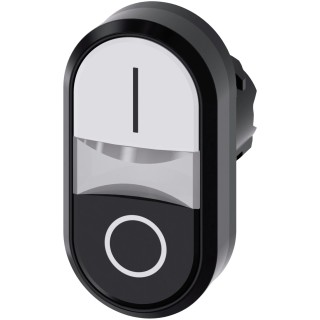 Siemens SIRIUS ACT Series White, Black Momentary Push Button Switch 22 mm Cutout IP69K IP67 IP66 3SU1000-3AB61-0AK0
