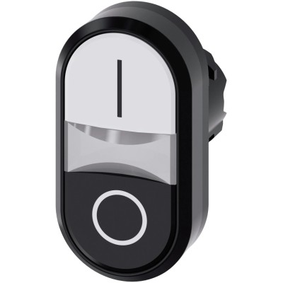 Siemens SIRIUS ACT Series White, Black Momentary Push Button Switch 22 mm Cutout IP69K IP67 IP66 3SU1000-3AB61-0AK0