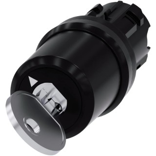 Siemens SIRIUS ACT 2-position Key Switch Head, Momentary Operation, 22 mm Cutout 3SU1000-5BC01-0AA0