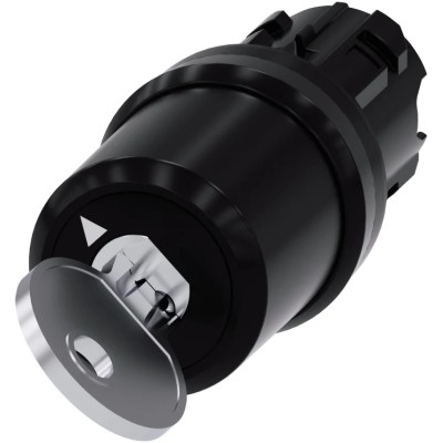 Siemens SIRIUS ACT 2-position Key Switch Head, Momentary Operation, 22 mm Cutout 3SU1000-5BC01-0AA0