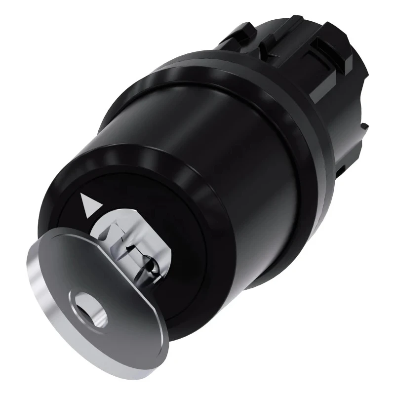 Siemens SIRIUS ACT 2-position Key Switch Head, Momentary Operation, 22 mm Cutout 3SU1000-5BC01-0AA0
