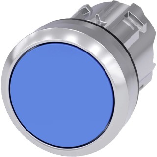 Siemens SIRIUS ACT Series Blue Latching Push Button Switch 22.3 mm Cutout IP69K IP67 IP66 3SU1050-0AA50-0AA0