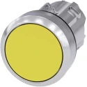 Siemens SIRIUS ACT 3SU10 Series Yellow Momentary Push Button Switch, Round Plastic, 22 mm Cutout, 29.5 mm 3SU1050-0AB30-0AA0