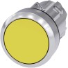 Siemens SIRIUS ACT 3SU10 Series Yellow Momentary Push Button Switch, Round Plastic, 22 mm Cutout, 29.5 mm 3SU1050-0AB30-0AA0