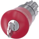 Siemens Emergency Stop Push Button Head 40 mm Diameter, Key Release, Mushroom Style, IP69K Rated 3SU1050-1HF20-0AA0