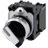 Siemens Short Handle Selector Switch SPDT 22mm Cutout Diameter 2 Positions 3SU1150-2BF60-1MA0
