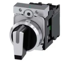 Siemens Short Handle Selector Switch with 2 NO Contact Configuration, 22 mm Cutout Diameter, 3 Positions 3SU1150-2BL60-1NA0