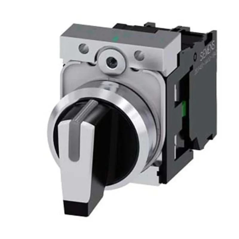Siemens Short Handle Selector Switch with 2 NO Contact Configuration, 22 mm Cutout Diameter, 3 Positions 3SU1150-2BL60-1NA0
