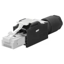 TE Connectivity RJ45 Connector Male Cable Cat6a Shielded Straight 1 Port 8 Way 