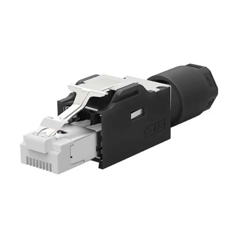 TE Connectivity RJ45 Connector Male Cable Cat6a Shielded Straight 1 Port 8 Way 