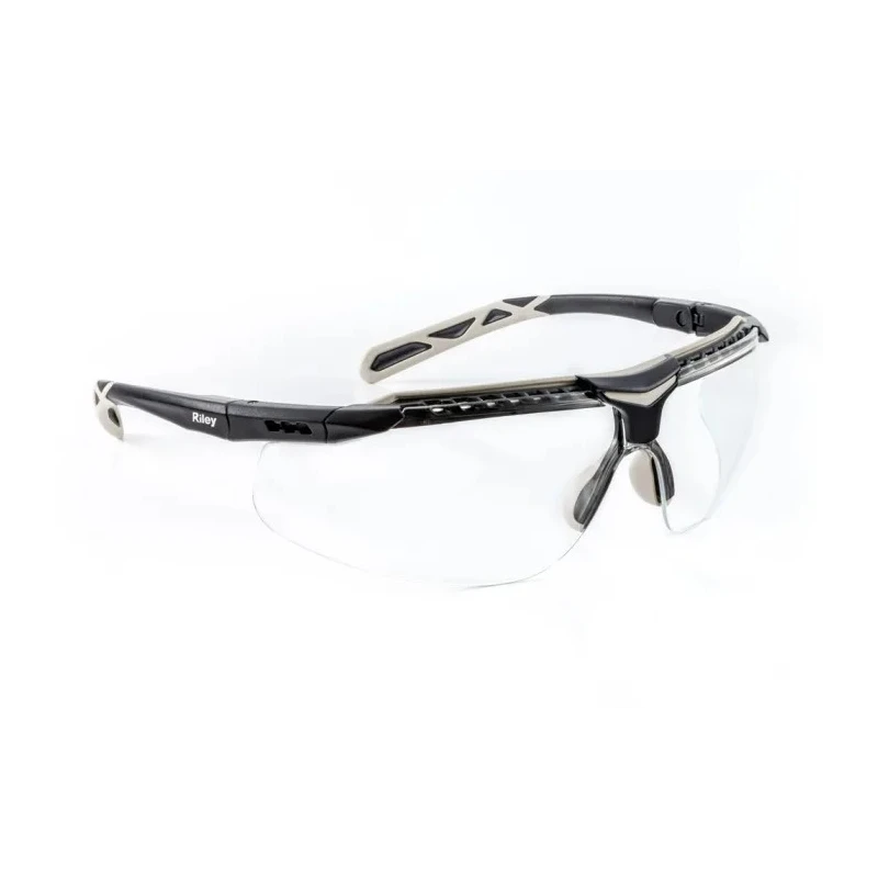 Riley FLUX Safety Spectacles Impact Resistant UV Resistant Clear Lens Black Thermoplastic Frame RLY00484