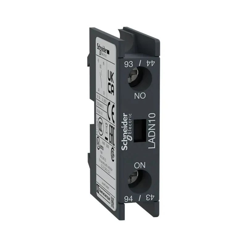 Schneider Electric Auxiliary Contact Block 1 Contact 1 NO Front Mount 10 A 690V AC LADN10