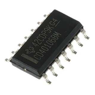 Texas Instruments Schmitt Trigger Input Inverter 6 Elements, 14-Pin SOIC CD40106BM