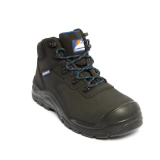 Himalayan Black Composite Toe Capped Unisex Safety Boots Size UK 10 EU 44 Slip Resistant Heat Resistant EN ISO 20345 B4211-10