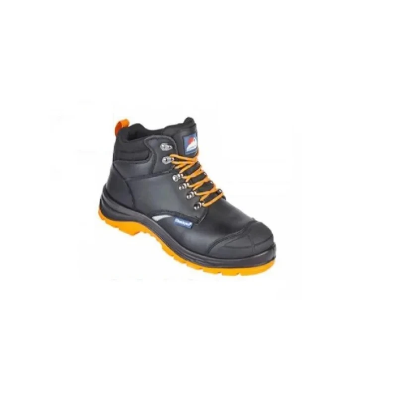 Himalayan Black Steel Toe Capped Unisex Safety Boots Size UK 9 EU 43, SRC Slip Resistant, EN ISO 20345:2011 B5400/09