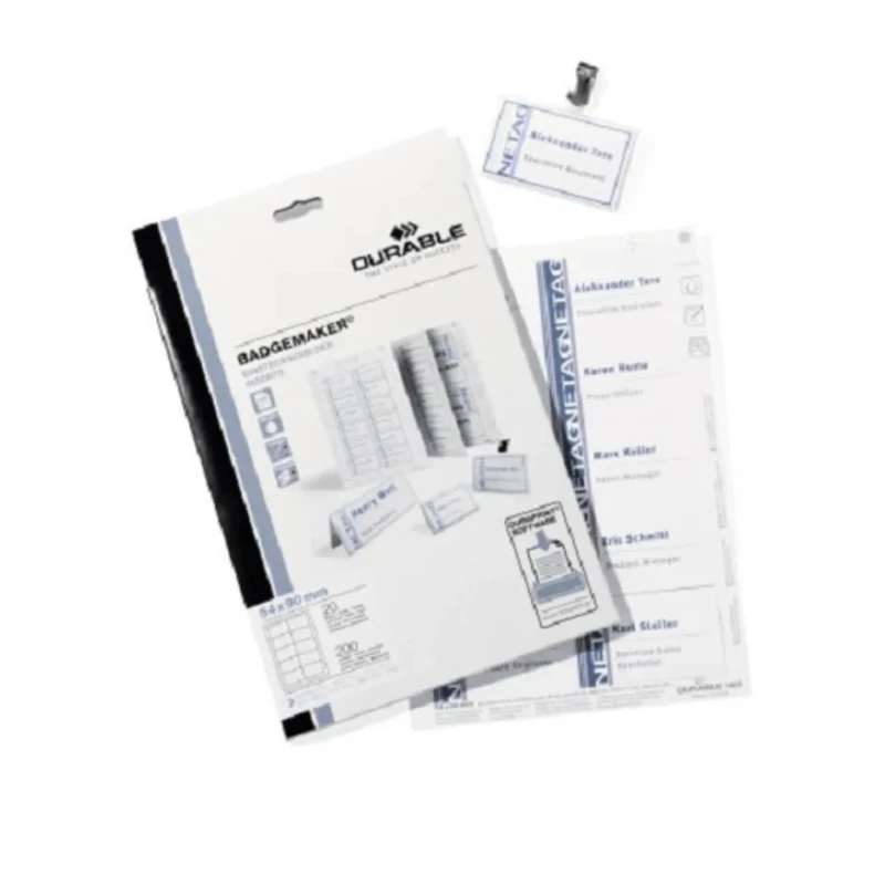 Durable White Adhesive Address Blank Adhesive Label 54mm x 90mm, Quick Peel, PEFC Certified 145502