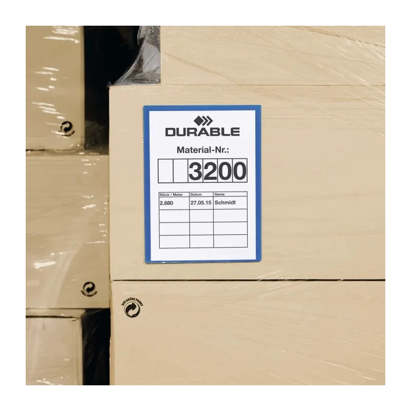 Durable Blue A4 Document Display Wall Mount Plastic Document Holder 313mm Height, 233mm Width 179707