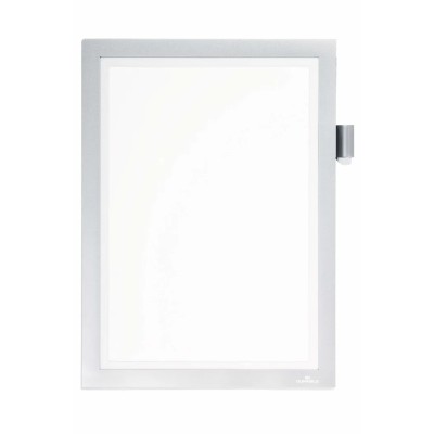 Durable Silver Wall-Mount Polyvinyl Chloride Frame A4 Document Size 323 mm Height 254 mm Width 499323