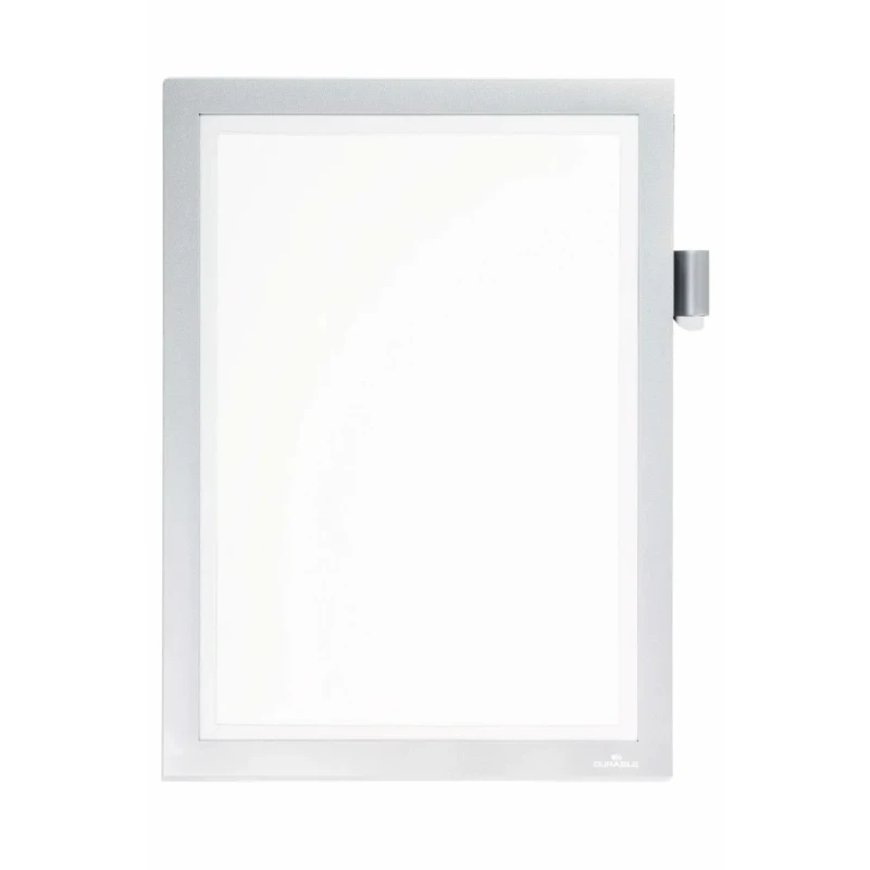 Durable Silver Wall-Mount Polyvinyl Chloride Frame A4 Document Size 323 mm Height 254 mm Width 499323