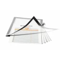 Durable Silver Wall-Mount Polyvinyl Chloride Frame A4 Document Size 323 mm Height 254 mm Width 499323