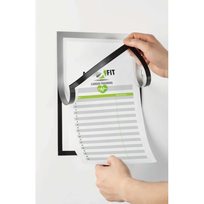 Durable Silver Wall-Mount Polyvinyl Chloride Frame A4 Document Size 323 mm Height 254 mm Width 499323