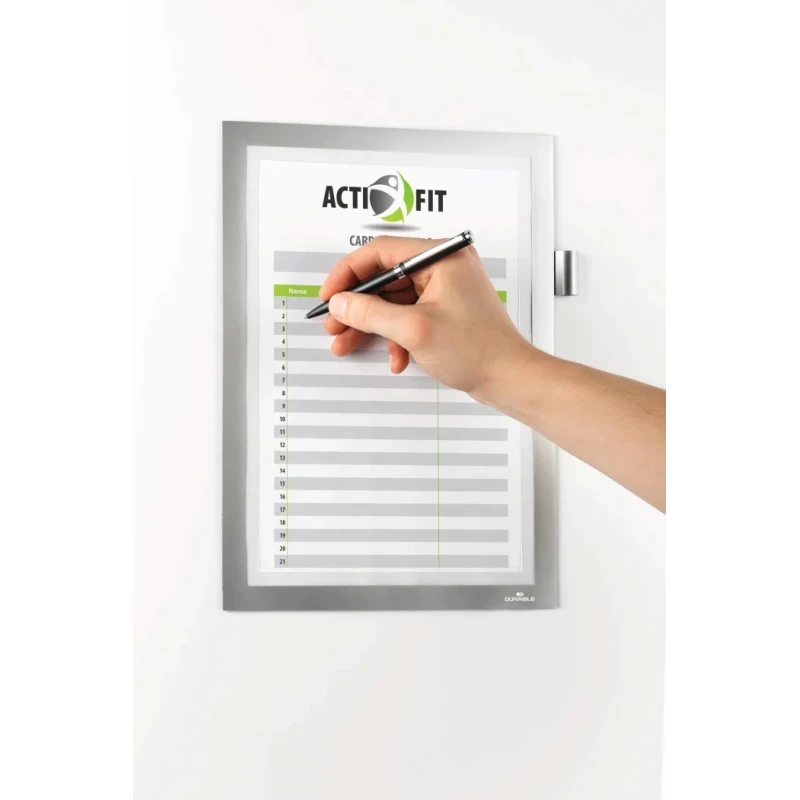 Durable Silver Wall-Mount Polyvinyl Chloride Frame A4 Document Size 323 mm Height 254 mm Width 499323