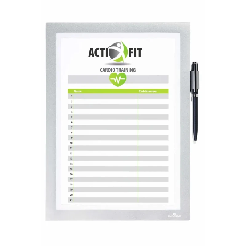 Durable Silver Wall-Mount Polyvinyl Chloride Frame A4 Document Size 323 mm Height 254 mm Width 499323