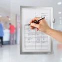 Durable Silver Wall-Mount Polyvinyl Chloride Frame A4 Document Size 323 mm Height 254 mm Width 499323