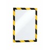 Durable Wall-Mount Adhesive Magnetic A4 Frame Yellow Black Plastic 375mm Height 236mm Width 4944130