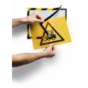 Durable Wall-Mount Adhesive Magnetic A4 Frame Yellow Black Plastic 375mm Height 236mm Width 4944130