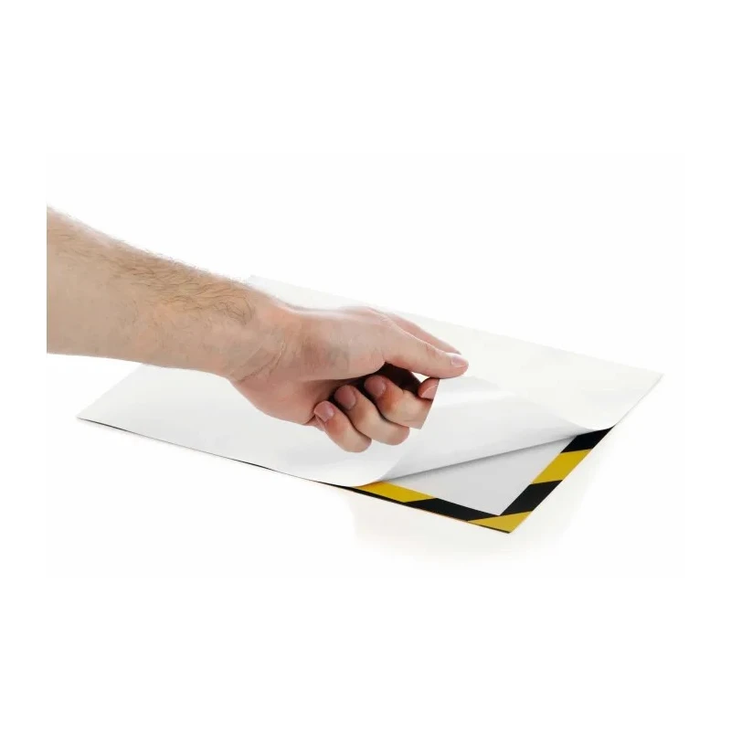 Durable Wall-Mount Adhesive Magnetic A4 Frame Yellow Black Plastic 375mm Height 236mm Width 4944130