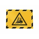 Durable Wall-Mount Adhesive Magnetic A4 Frame Yellow Black Plastic 375mm Height 236mm Width 4944130