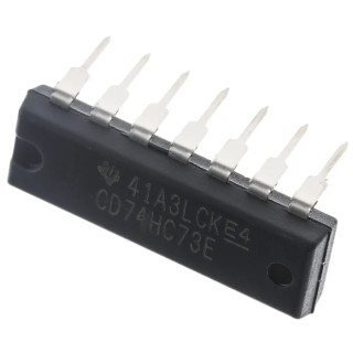 Texas Instruments 2 Flip Flop IC HC, TTL, 14-Pin PDIP CD74HC73E