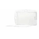 Durable Transparent Acrylic Name Badge Card Holder 54mm x 101mm 10 Pack 892419