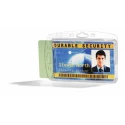 Durable Transparent Acrylic Name Badge Card Holder 54mm x 101mm 10 Pack 892419