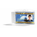 Durable Transparent Acrylic Name Badge Card Holder 54mm x 101mm 10 Pack 892419