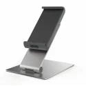Durable Silver Aluminium Foldable Tablet Stand for 7 to 13 Inch Tablets with Anti-Theft Lock 893023