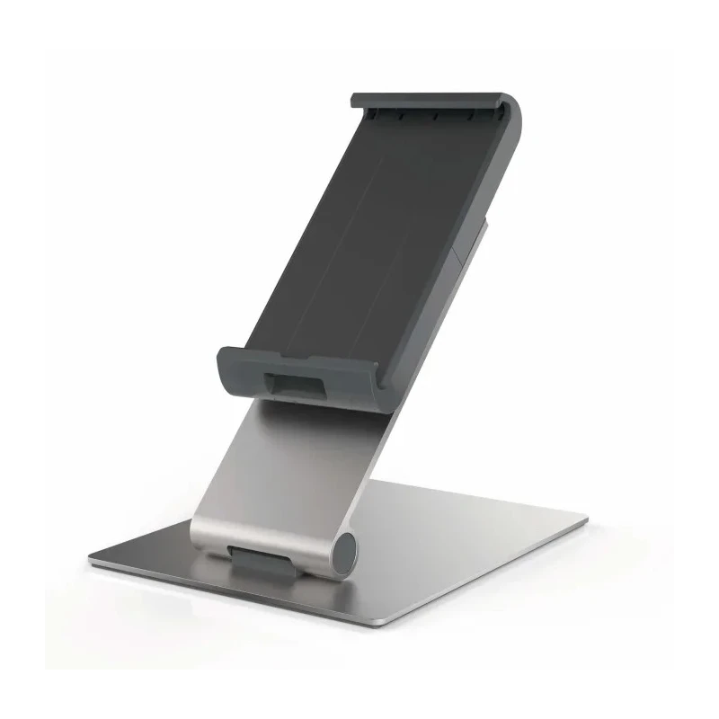 Durable Silver Aluminium Foldable Tablet Stand for 7 to 13 Inch Tablets with Anti-Theft Lock 893023