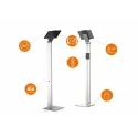 Durable Aluminium Tilt Adjustable Tablet Stand for Tablets 7 to 13 inch Silver 893223