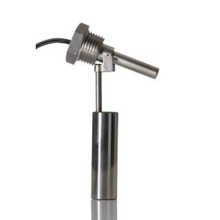 RS PRO Side Float Switch, 1 m Cable, Normally Open, Stainless Steel Housing, Max 300 V AC 350 V DC, 2.5 A Current 234-8846