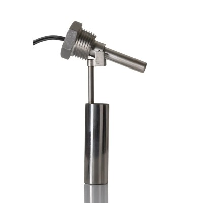 RS PRO Side Float Switch, 1 m Cable, Normally Open, Stainless Steel Housing, Max 300 V AC 350 V DC, 2.5 A Current 234-8846