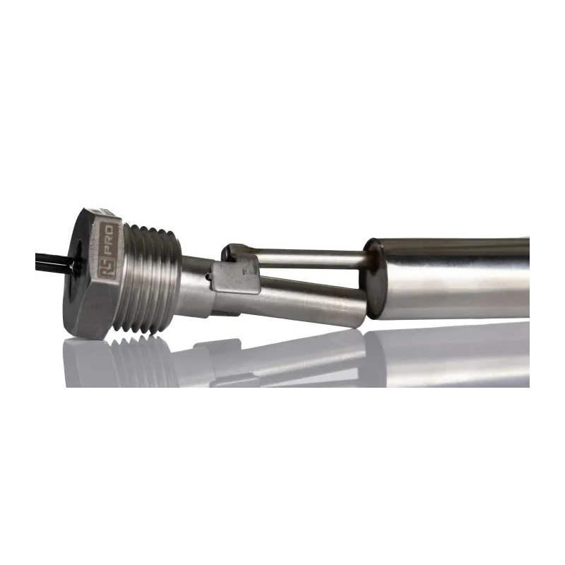 RS PRO Side Float Switch, 1 m Cable, Normally Open, Stainless Steel Housing, Max 300 V AC 350 V DC, 2.5 A Current 234-8846