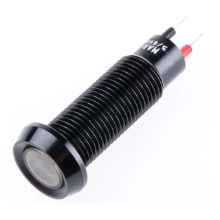 Marl Panel Mount LED Indicator Red 8.1 mm Solder Tab IP67 6V DC 677-501-20