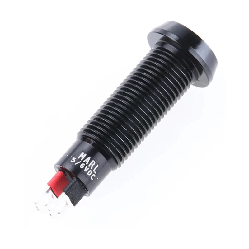 Marl Panel Mount LED Indicator Red 8.1 mm Solder Tab IP67 6V DC 677-501-20