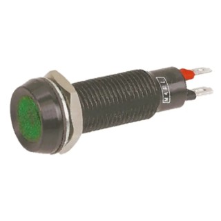 Marl Panel Mount LED Indicator Green, 8.1 mm Mount Hole, Solder Tab Termination, IP67 Rated, 3.2V 677-532-04