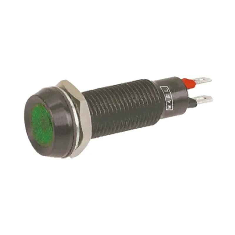 Marl Panel Mount LED Indicator Green, 8.1 mm Mount Hole, Solder Tab Termination, IP67 Rated, 3.2V 677-532-04