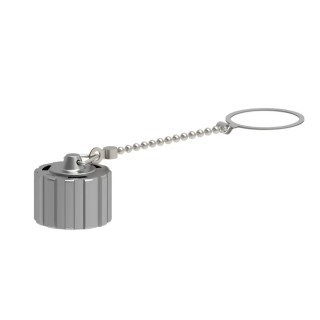 TE Connectivity Circular Connector Dust Cap IP67 Rated with Nickel Finish, Polybutylene Terephthalate and Die Cast Zinc IP67