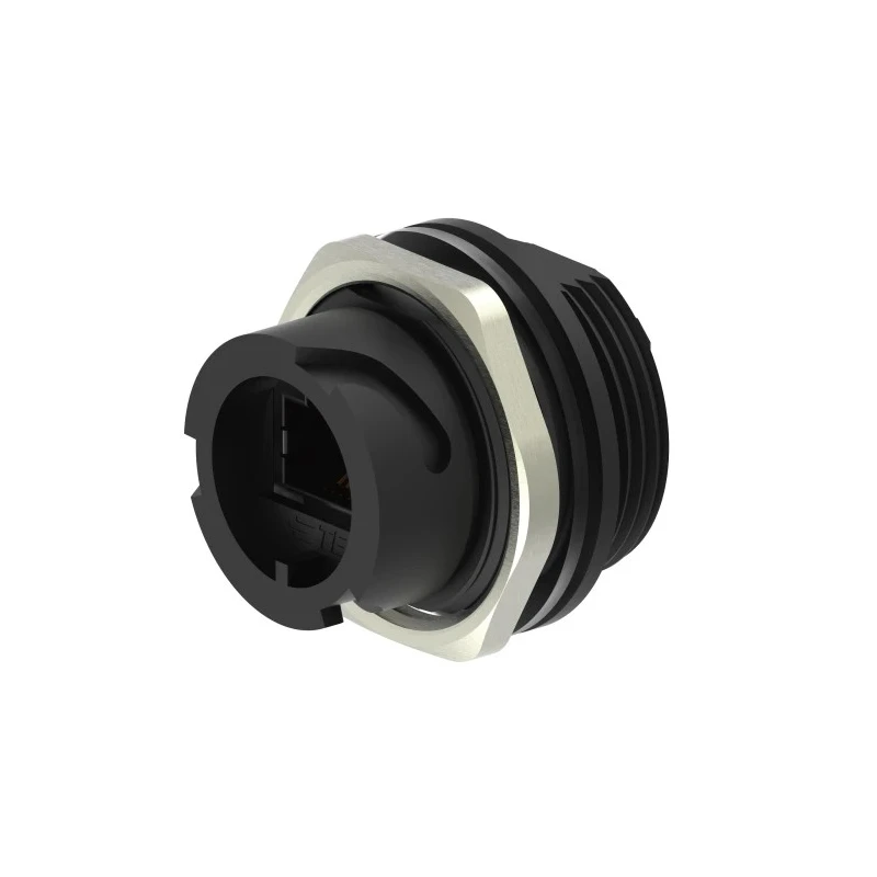 TE Connectivity 2355443 Series RJ45 Connector Female Panel Mount Cat5e Shielded IP67 RJ45